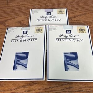 Vintage 3 pair Givenchy French ultra sheer Light control top  SZ C Cloud & Lilac